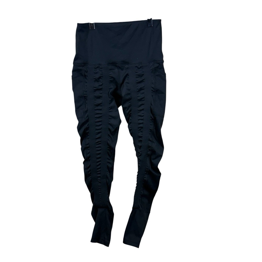 Sweetflexx size 6 black resistance band leggings w/side‎ of leg pockets